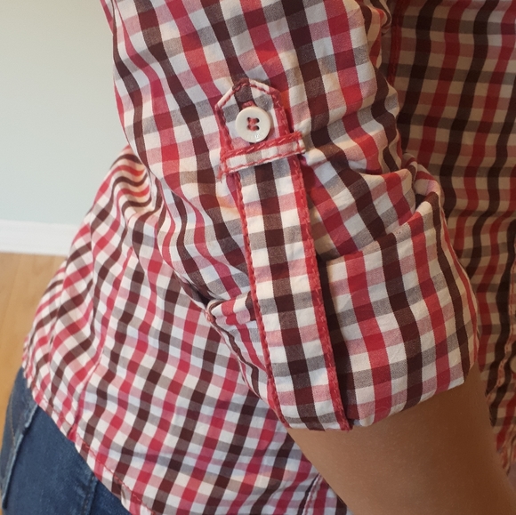 EUC Gingham Guess Blouse - Picture 6 of 7